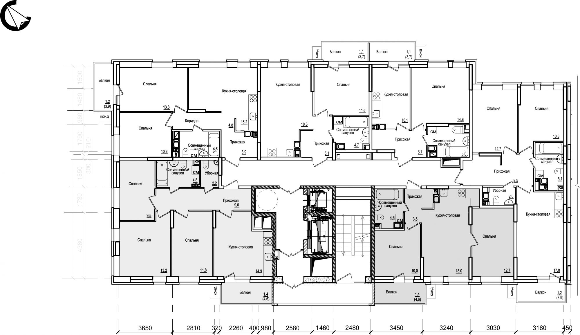 Планировка квартир казань Купить трехкомнатную квартиру 65.7м² Татарстан респ., Казань, р-н Советский, Ком