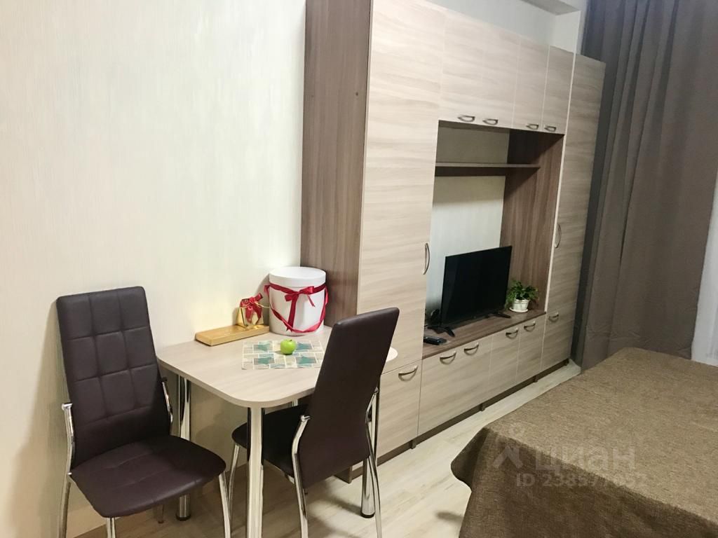 Снять апартаменты-студию 27м² Пулковское ш., 14Е, Санкт-Петербург, р-н Московский, Звёздное м. Звездная - база ЦИАН, объявление 238577052
