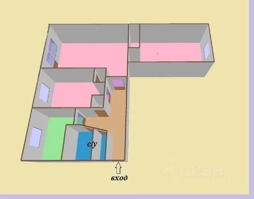 Планировка брежневки 3 комнаты