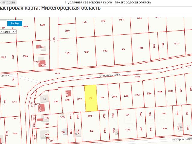 Кадастровая карта дивеево нижегородской области