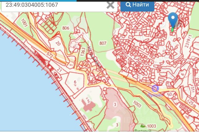 Публичная кадастровая карта город сочи хостинский район