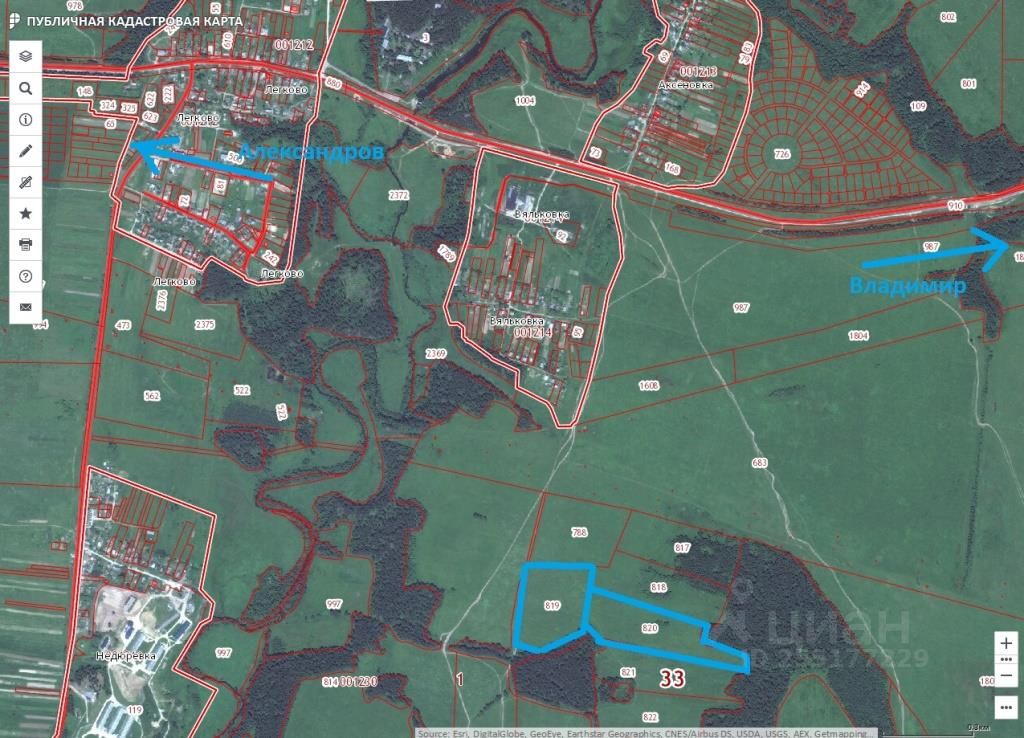 Кадастровая карта владимирской области петушинского района покров