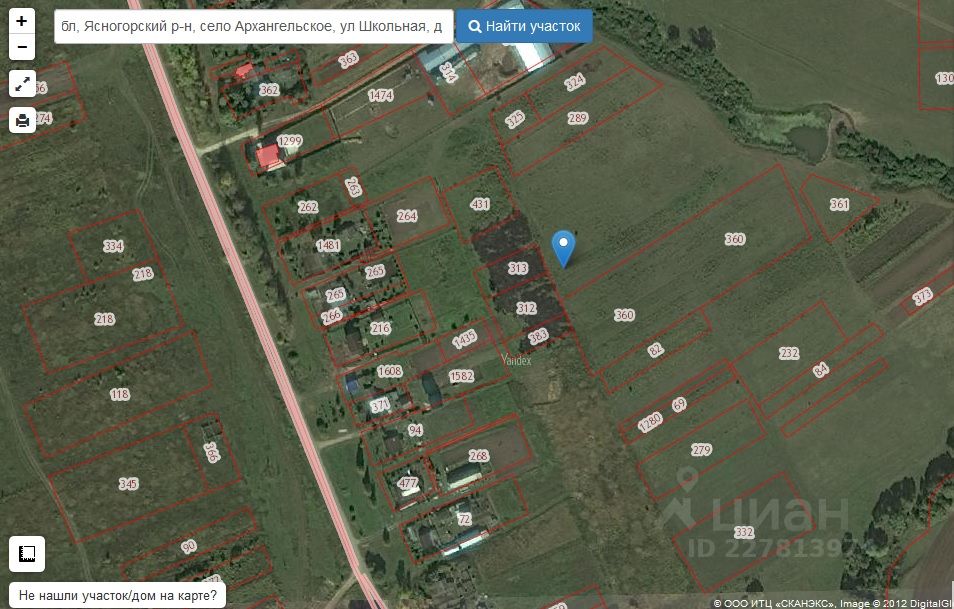 Кадастровая карта ясногорский район тульской области