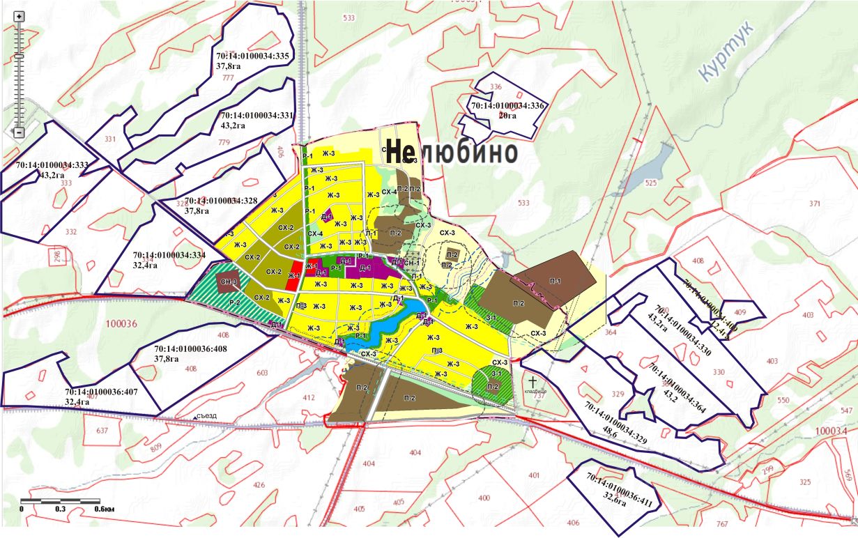 Нелюбино томская область карта