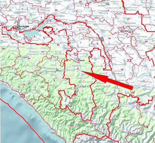 Публичная кадастровая карта республики адыгея майкопский район поселок краснооктябрьский