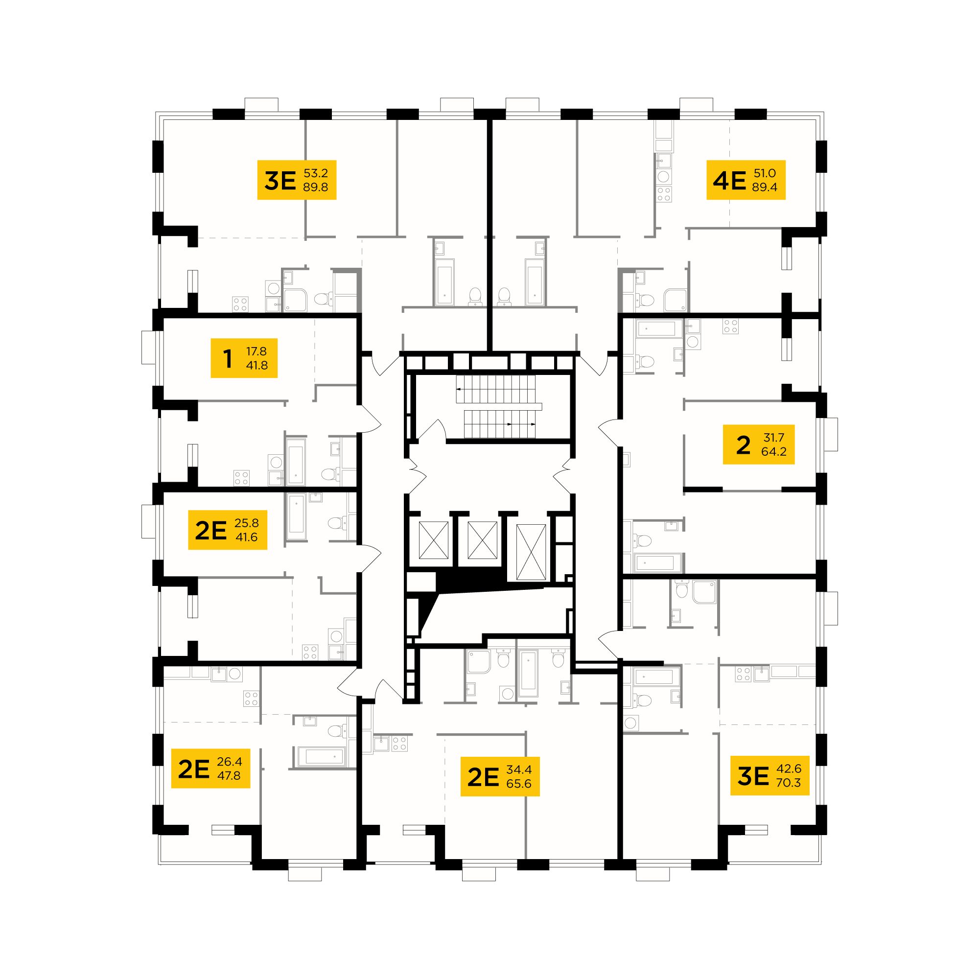 Купить двухкомнатную квартиру 63.86м² Электролитный проезд, 7, Москва, ЮАО, р-н 