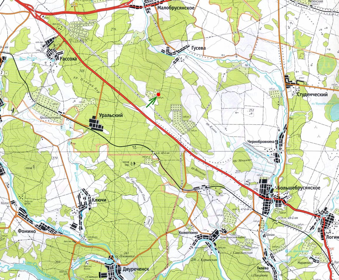 Карта поварня свердловская область деревня