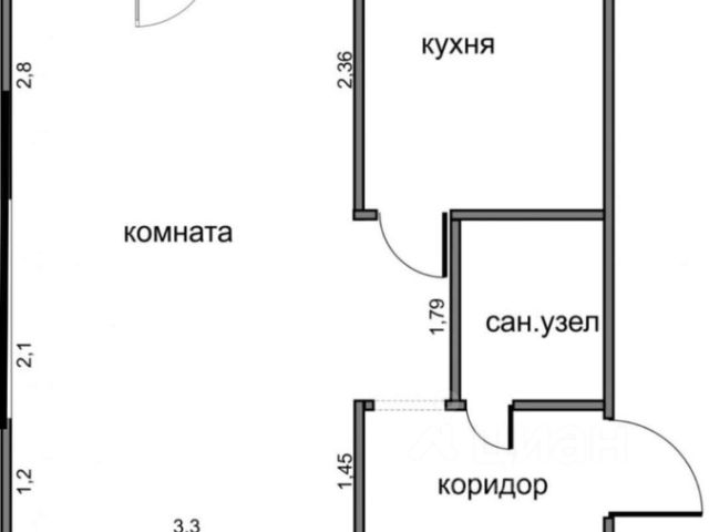 Планировка хрущевки 1 комната 31 кв