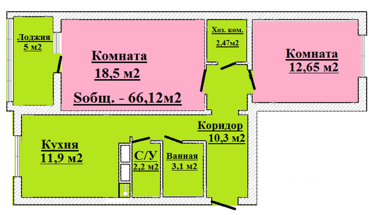 Сдам двухкомнатную квартиру 66.12м² Парашютная ул., 58, Санкт-Петербург, р-н Приморский, Коломяги м. Комендантский проспект - база ЦИАН, объявление 221601401