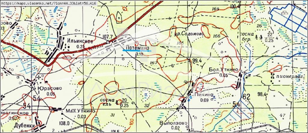 Бор карта нижегородская