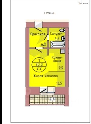 Купить однокомнатную квартиру 30м² ул. Горького, Благовещенск, Амурская область - база ЦИАН, объявление 229912239