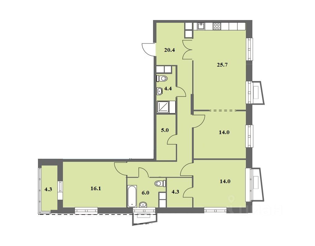 Продажа трехкомнатной квартиры 112м² Волоколамское ш., 71к4, Москва, СЗАО, р-н Покровское-Стрешнево м. Спартак - база ЦИАН, объявление 237397552
