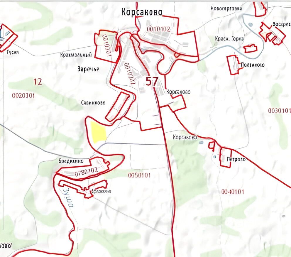 Корсаково орловская область карта