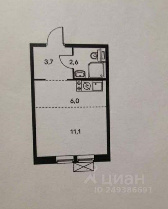 Купить квартиру-студию 24м² Москва, ЗАО, р-н Кунцево, Мякинино Парк жилой комплекс, 2с1 м. Павшино - база ЦИАН, объявление 249386691