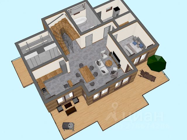 Sketchup дом из газобетона