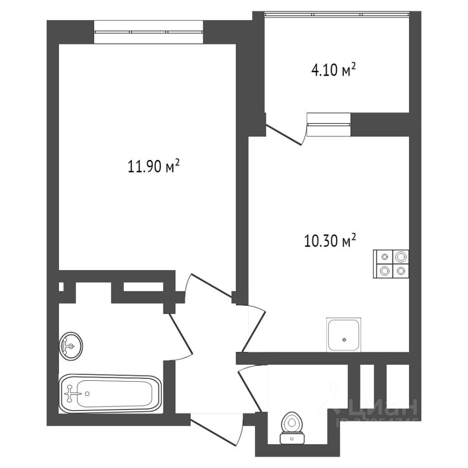 Продажа однокомнатной квартиры 32.3м? Московская область, Красногорск ...