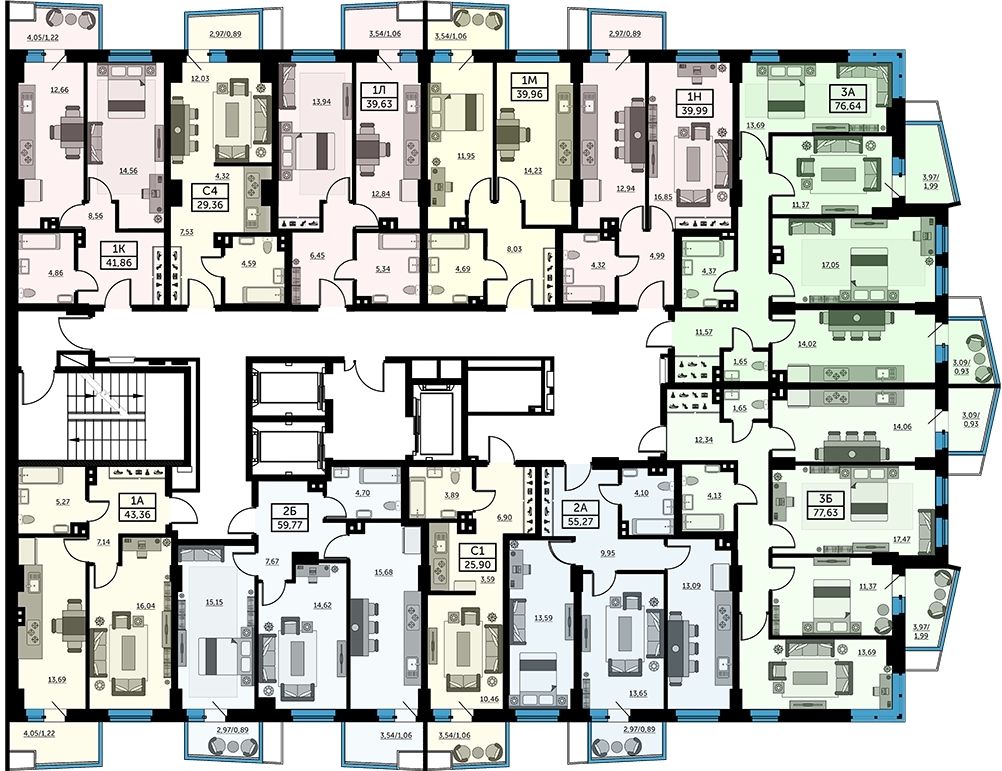 Планировки квартир ростов Продаю квартиру-студию 29.92м² ул. 23-я Линия, 54с8, Ростов-на-Дону, Ростовская 