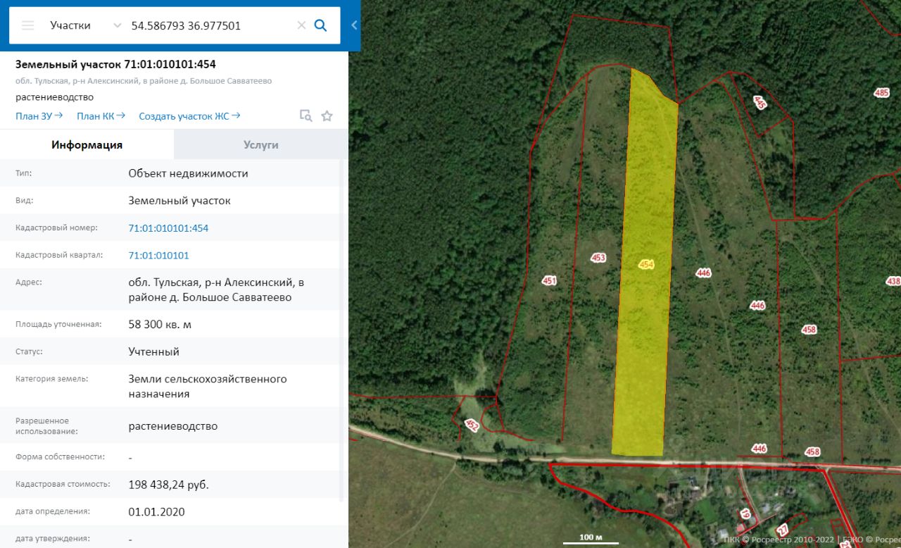 Публичная кадастровая карта тульской области алексинский район
