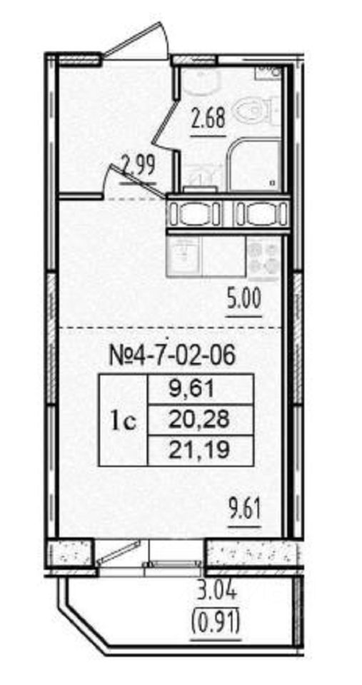 Купить квартиру-студию 21м² Санкт-Петербург, р-н Невский, Рыбацкое, Усть-Славянка территория м. Рыбацкое - база ЦИАН, объявление 243140037