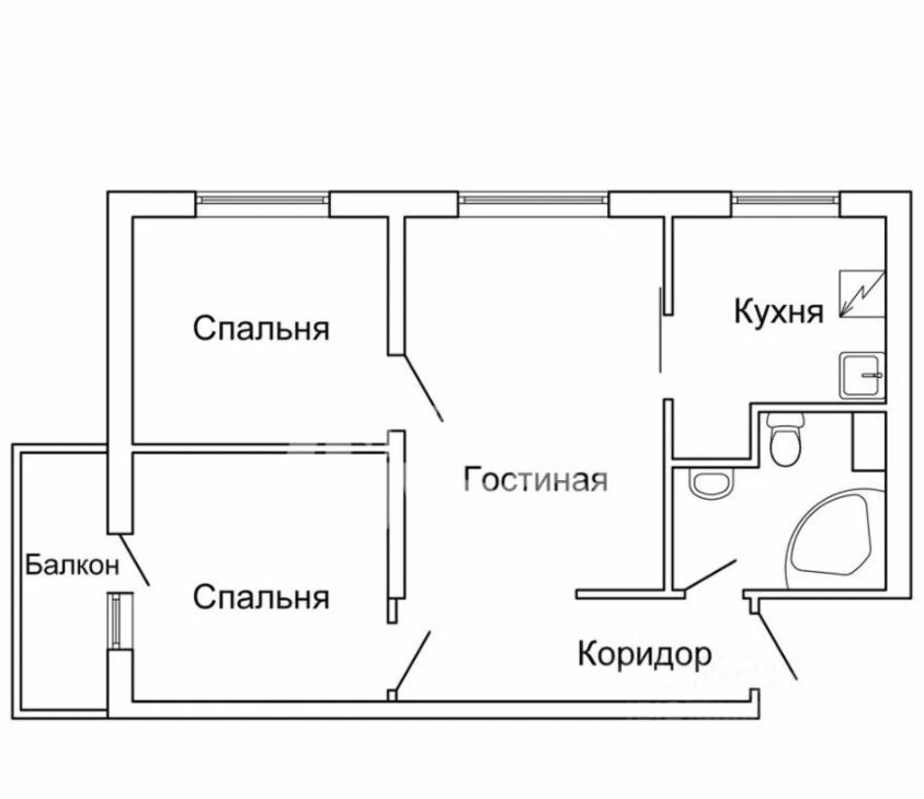 Схема 3х комнатной квартиры