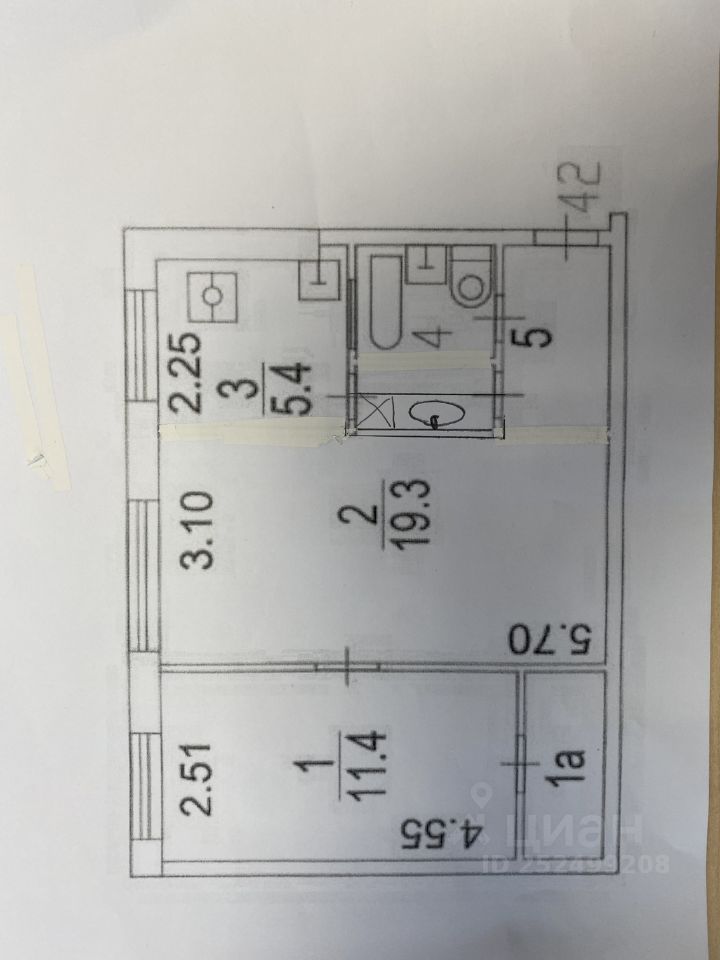 Продаю двухкомнатную квартиру 45.1м² ул. Юных Ленинцев, 64, Москва, ЮВАО, р-н Кузьминки м. Кузьминки - база ЦИАН, объявление 252499208
