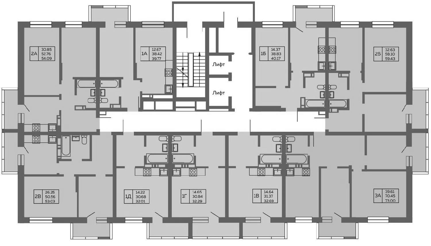 Планировка квартир казань Купить квартиру-студию 32.69м² ул. Габдуллы Кариева, Казань, Татарстан респ., р-