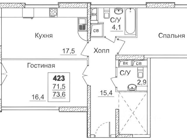 Барная стойка в разрезе