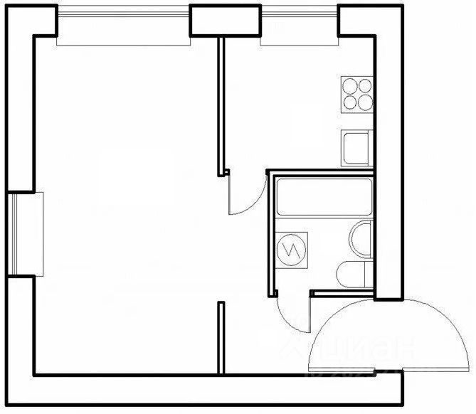 Планировка хрущевки 1 комната