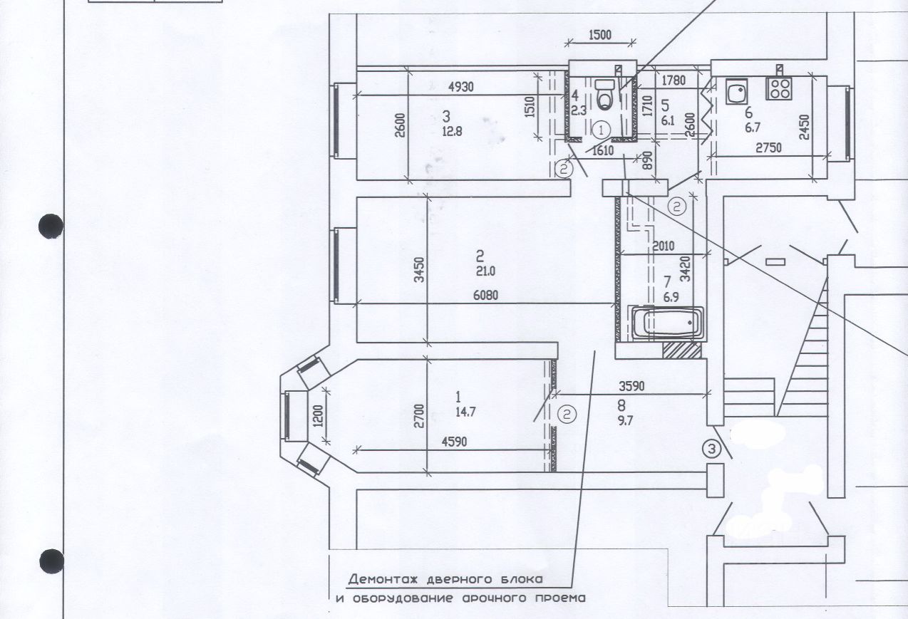 Продаю трехкомнатную квартиру 80.2м² Мурманская область, Кандалакша ...
