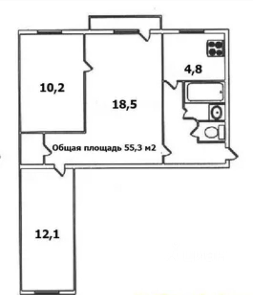 Площадь хрущевки 3 комнаты