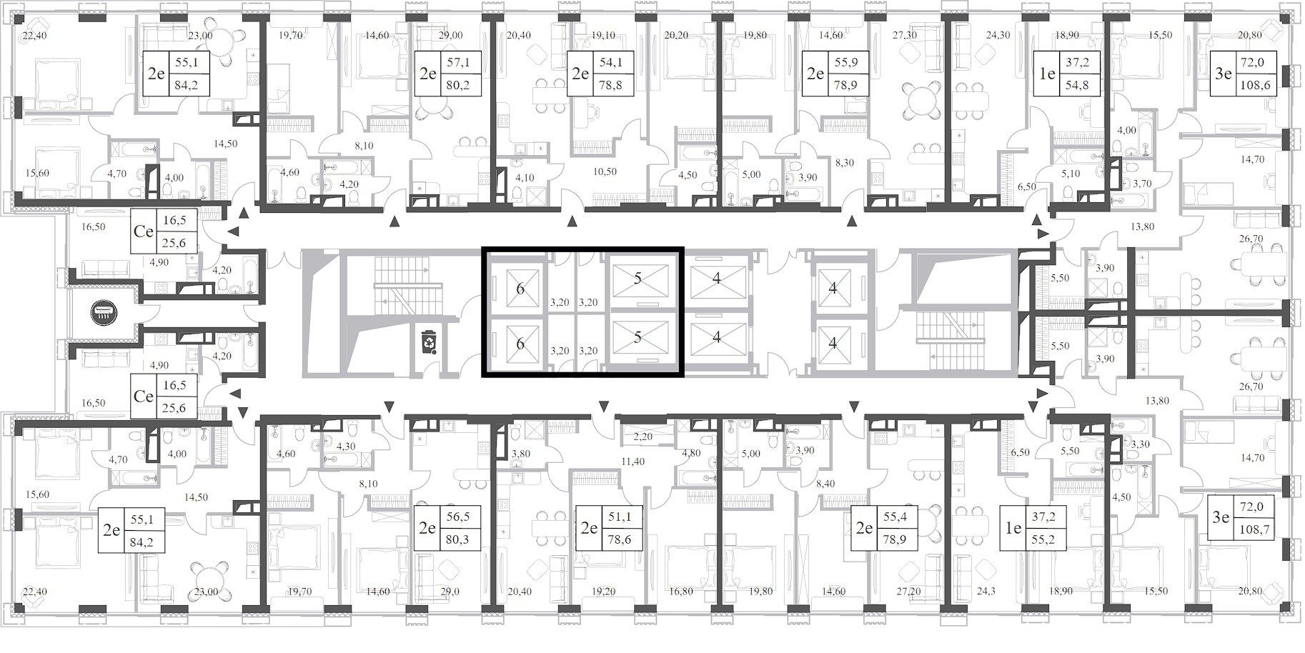 Купить двухкомнатную квартиру 55.2м² просп. Генерала Дорохова, вл1к1 ...