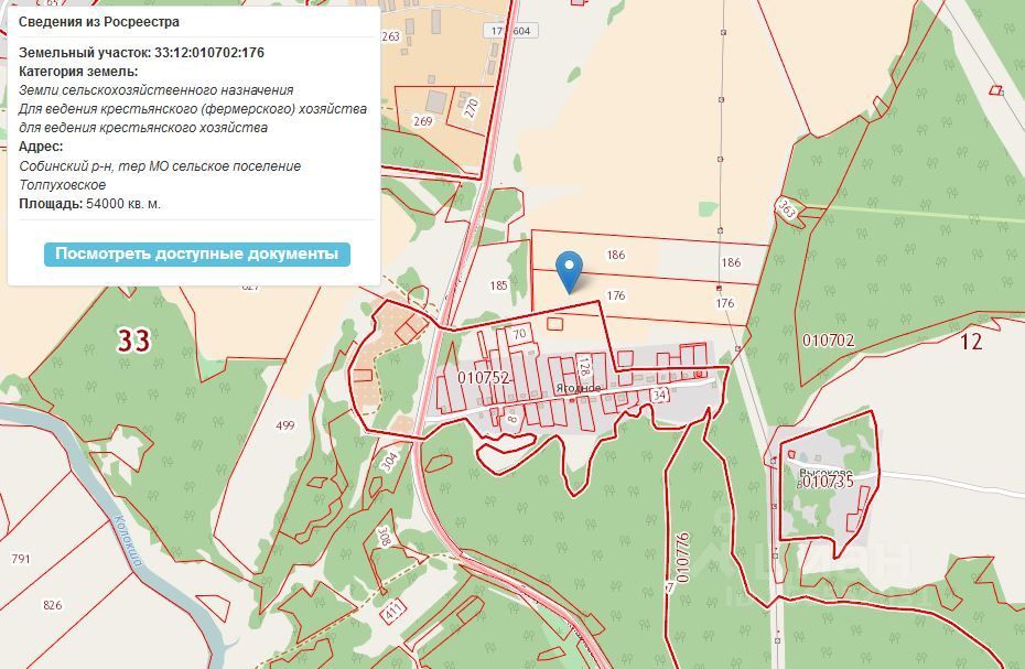 Кадастровая карта владимирской области собинский район