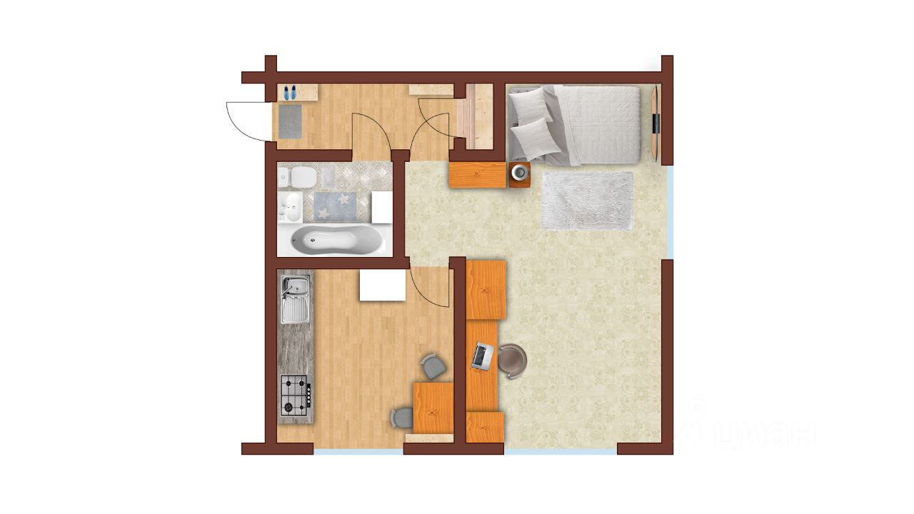 Продаю однокомнатную квартиру 30.9м² ул. Ленина, 52, Архангельская область, Вычегодский рп - база ЦИАН, объявление 237807875