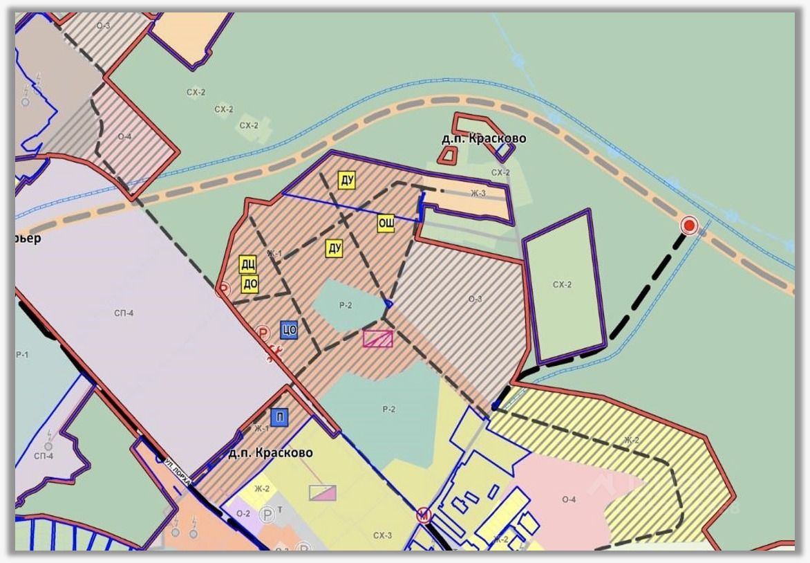Карта градостроительного зонирования красково