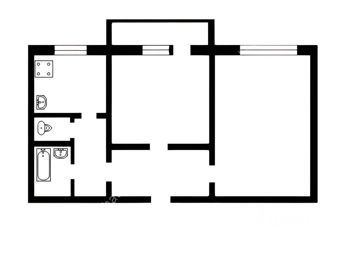планировка квартиры сталинка 2 комнаты