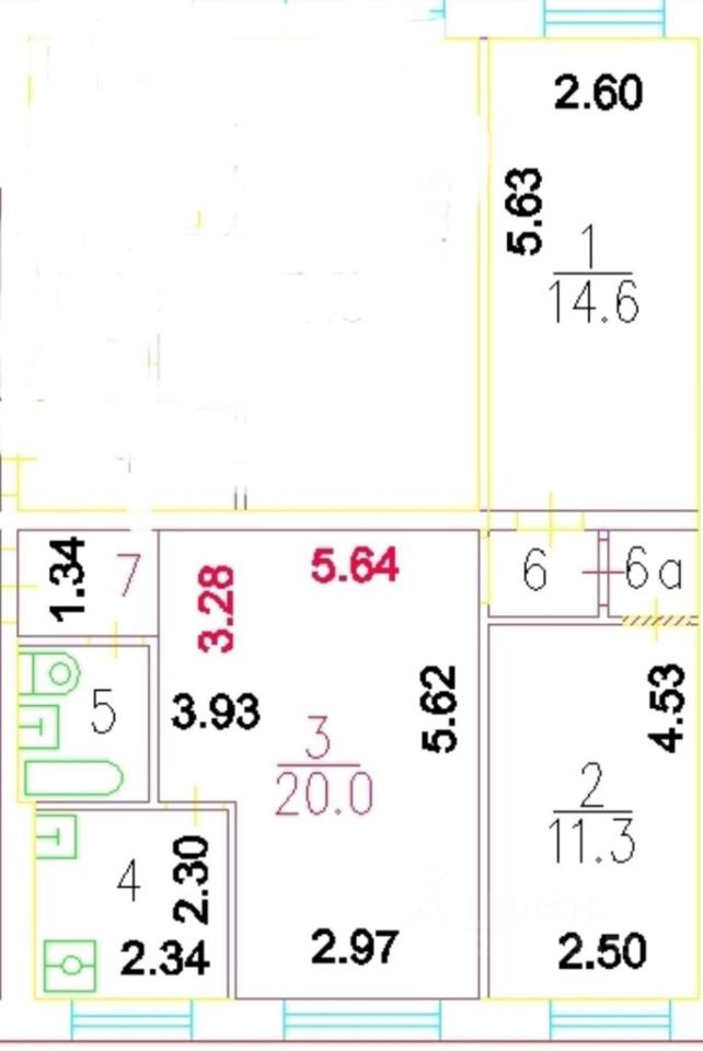 Продаю долю в квартире 58.6м² просп. Маршала Жукова, 15К1, Москва, СЗАО ...