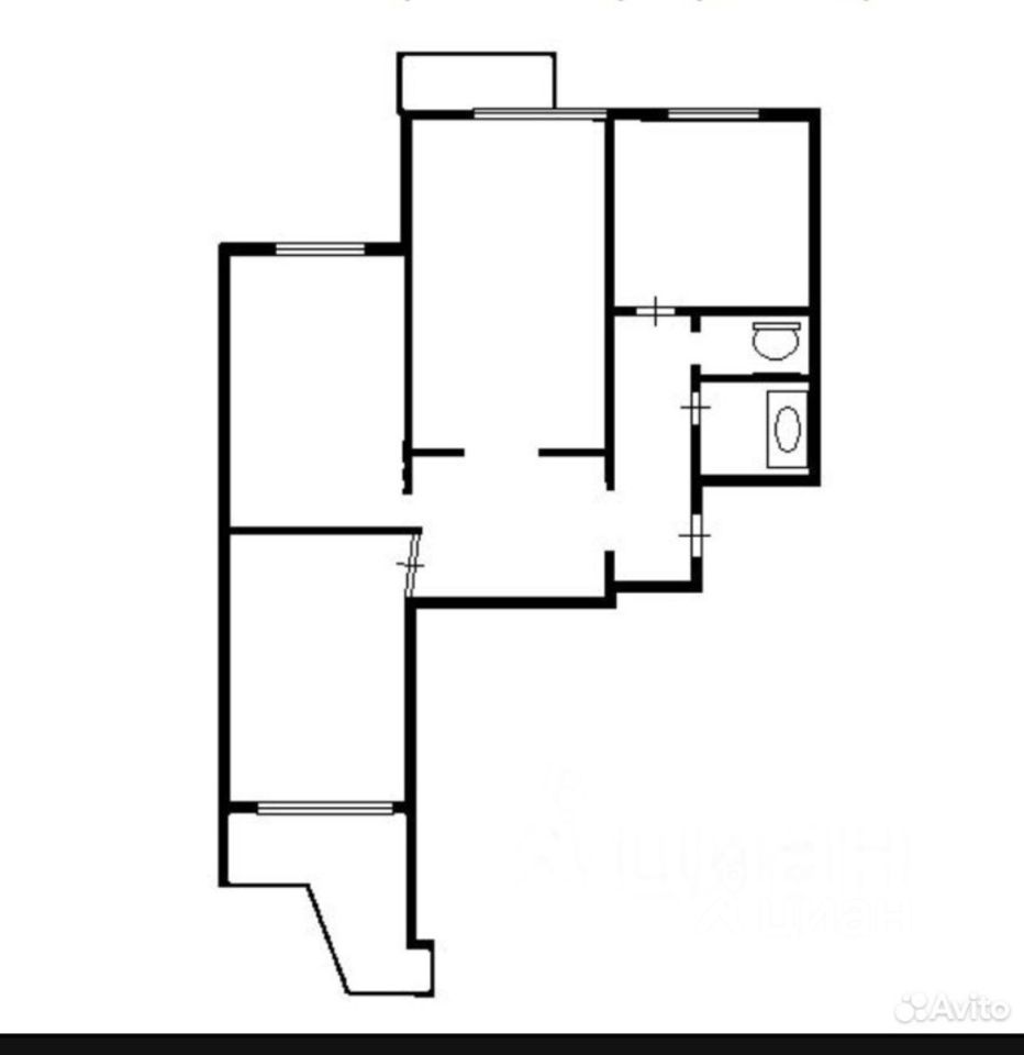 Продажа доли в квартире 74м² ул. Маршала Голованова, 12, Москва, ЮВАО ...