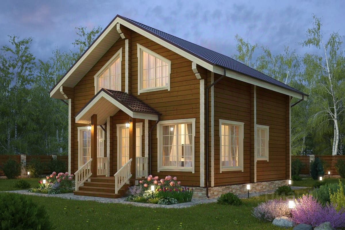 Клееный брус 8 8 проект Купить дом 120м² ул. Шаньково, Вологодская область, Марфино деревня, Шаньково де