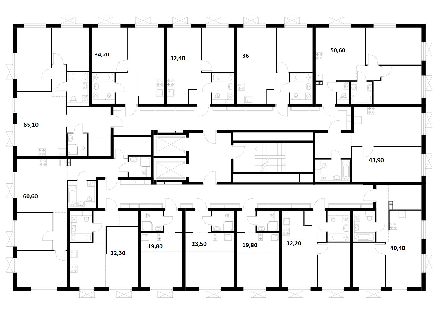 Купить двухкомнатную квартиру 50.6м² Московская область, Красногорск ...