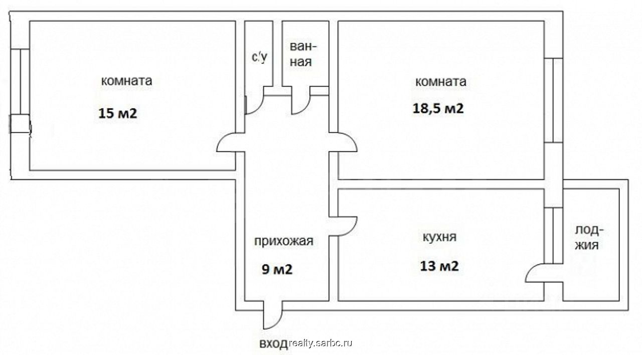 План квартиры с балконом