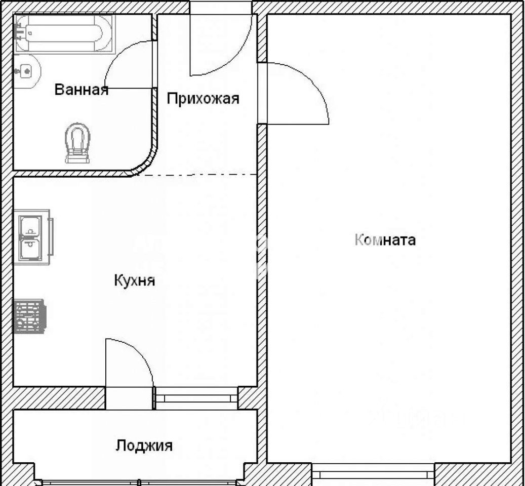 Схема однокомнатных квартир