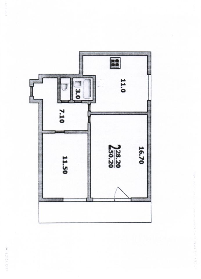 Купить двухкомнатную квартиру 50.6м² Ельнинская ул., 11К2, Москва, ЗАО ...