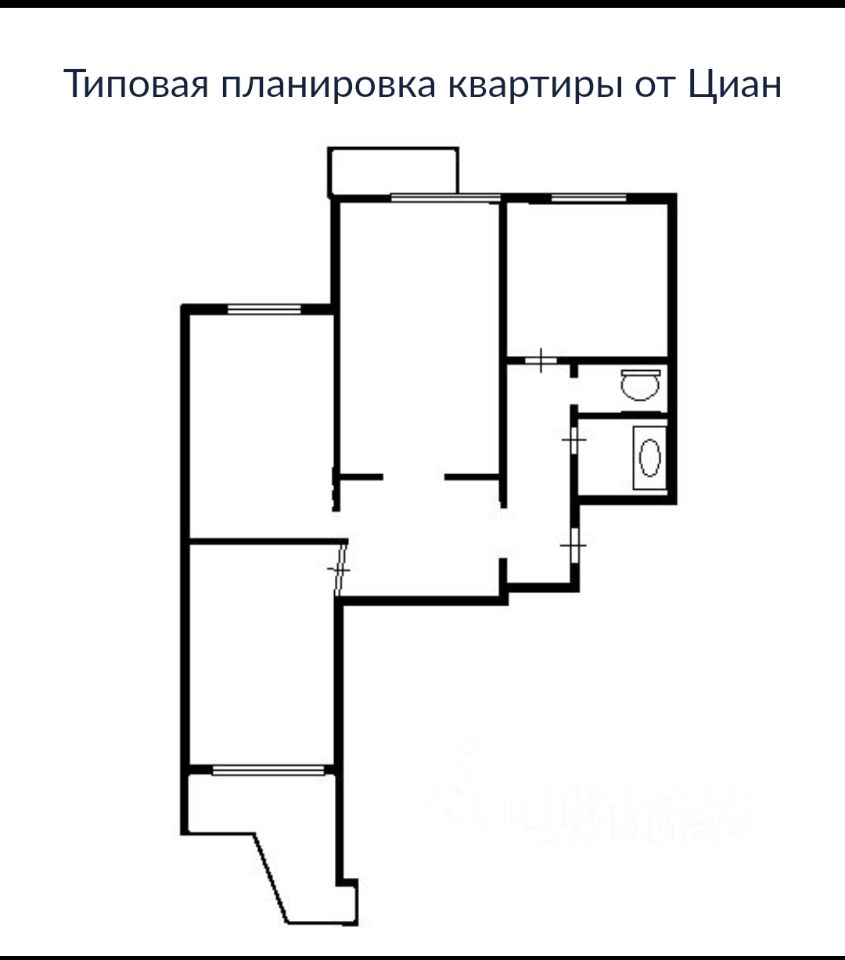 Продаю трехкомнатную квартиру 75м² Каширское ш., 94К3, Москва, ЮАО, р-н ...
