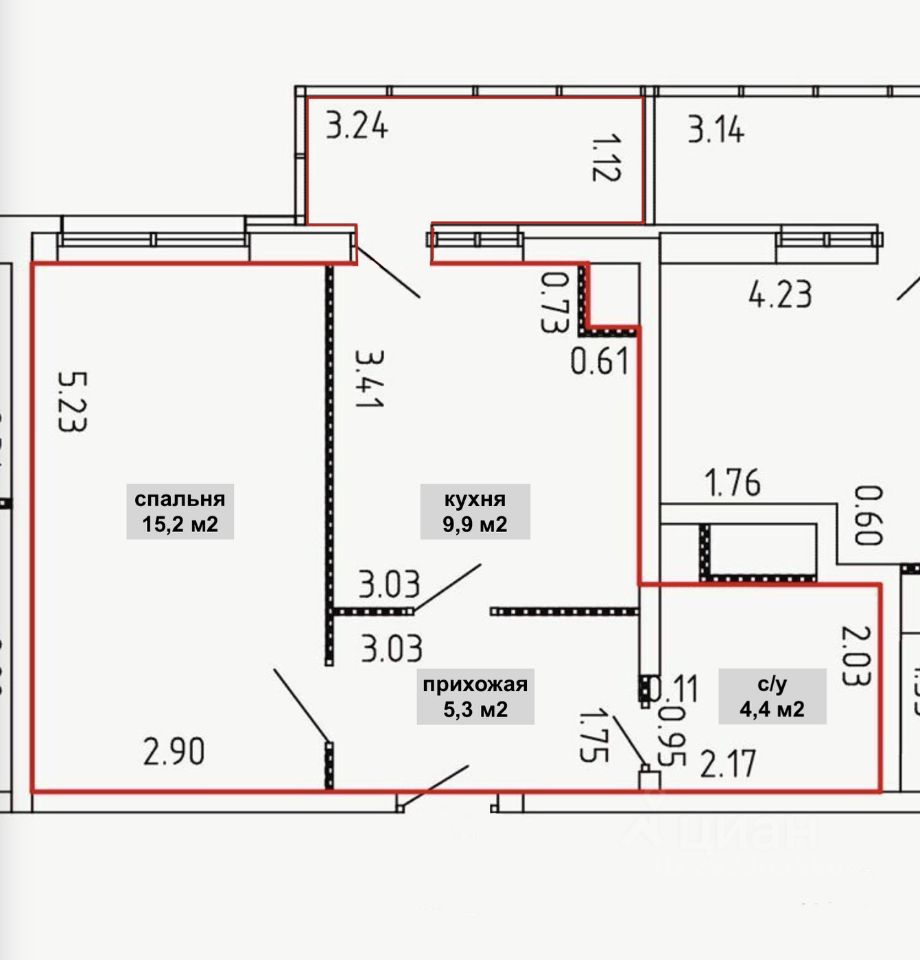 Купить однокомнатную квартиру 36.7м² Носовихинское ш., 43, Реутов ...