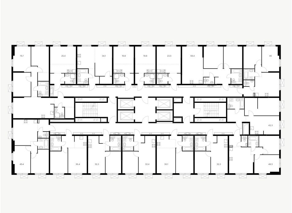 Продажа однокомнатной квартиры 32.3м² Московская область, Одинцово, мкр ...