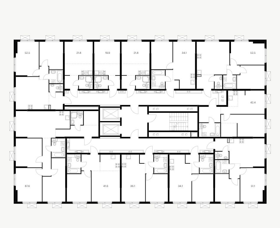 Купить двухкомнатную квартиру 51.1м² Московская область, Одинцово, мкр ...