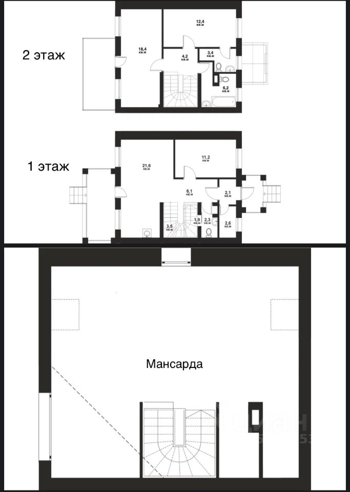 Купить таунхаус 170м² ул. Рождественская, 4к6, Московская область ...