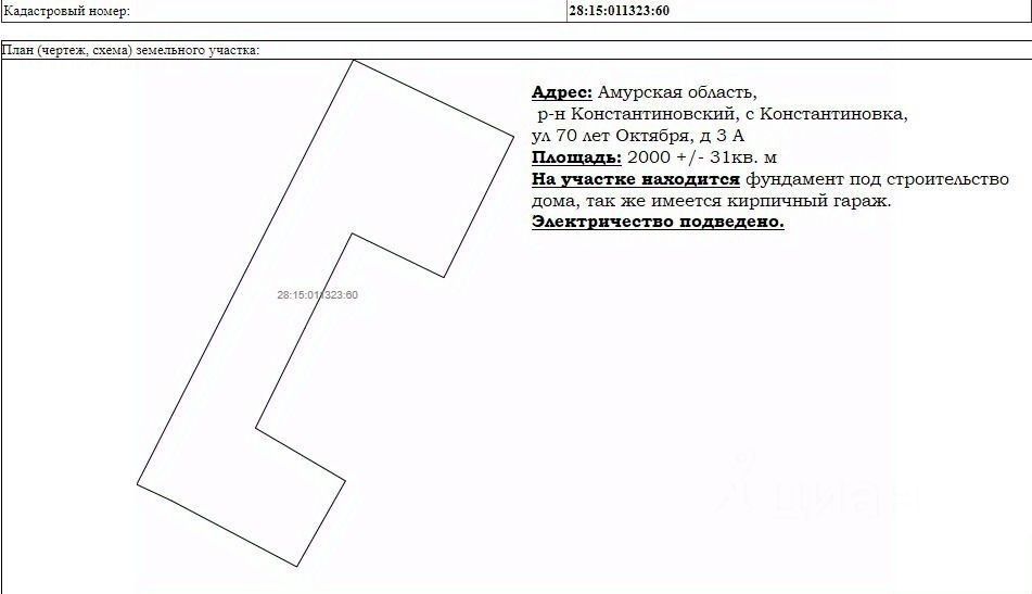 Поселок константиновский кадастровый план