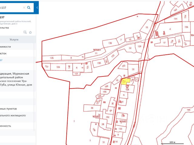 Кадастровая карта мурманской области ура губа